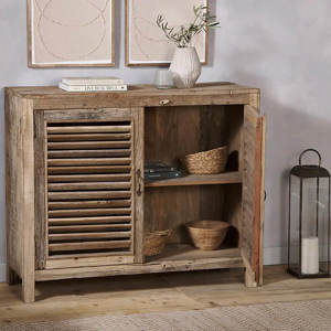 Nkuku IBO Reclaimed Wooden Slatted Sideboard